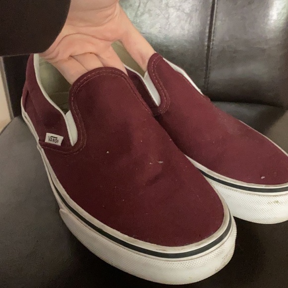 maroon slip on vans - Picture 2 of 5